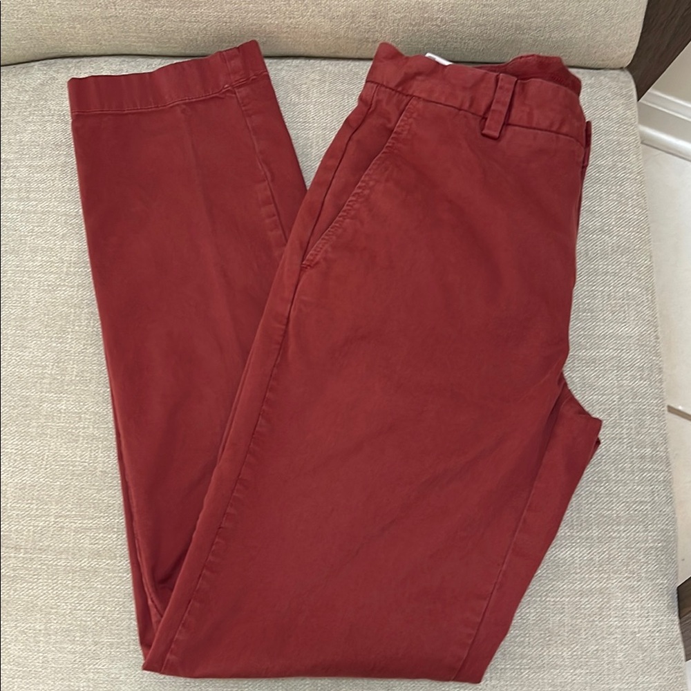 Brooks Brothers Red Fleece Red Chinos Straight Leg Cotton